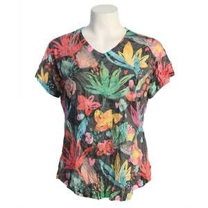 NEW JESS & JANE women's crushed dolman sleeve top in vivid